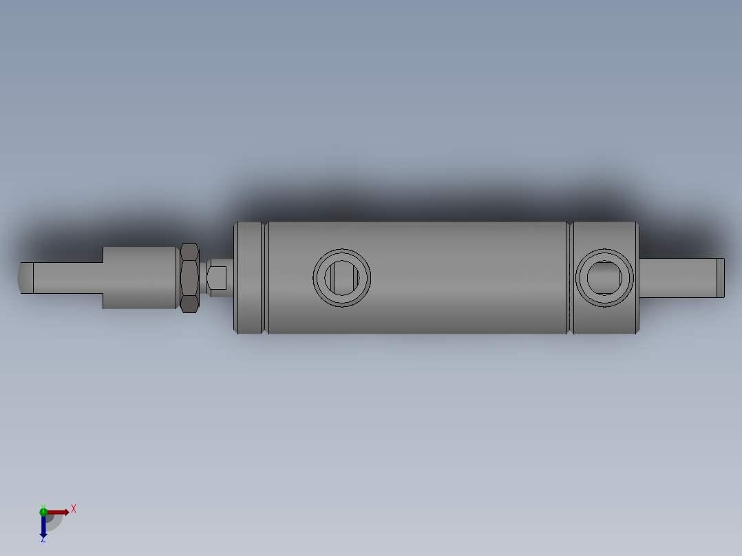 小型液压缸SW图俯视图