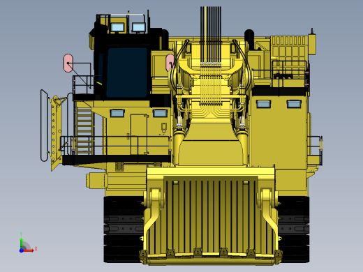 Caterpillar CAT 6021B大型挖掘机造型3D建模图纸 Solidworks设计前视缩略图