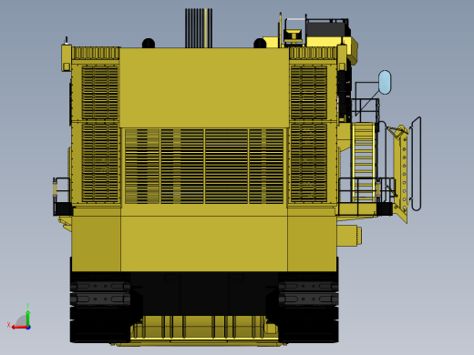 Caterpillar CAT 6021B大型挖掘机造型3D建模图纸 Solidworks设计后视缩略图