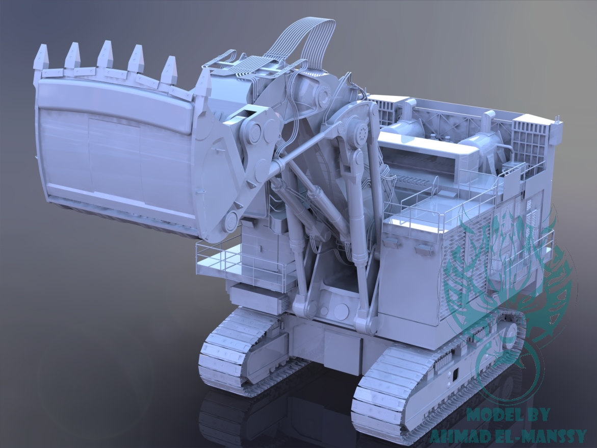 Caterpillar CAT 6021B大型挖掘机造型3D建模图纸 Solidworks设计