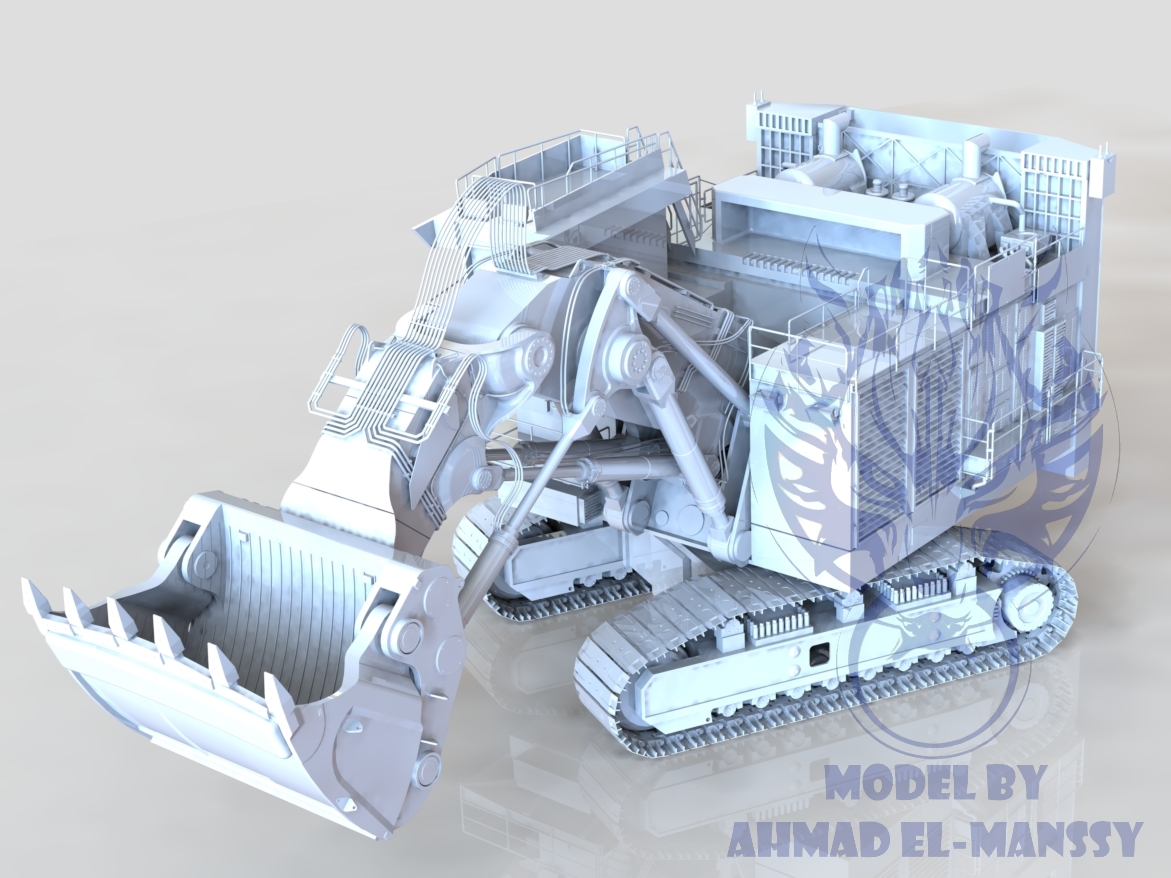 Caterpillar CAT 6021B大型挖掘机造型3D建模图纸 Solidworks设计