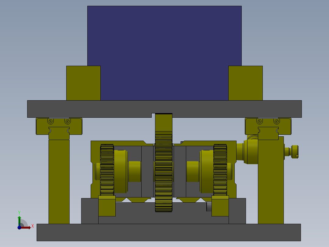 M1 倍速机构前视图