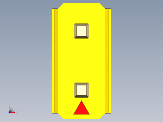 彩色公头100mil（2.54mm）系列-DS1021_yellow_2x01p_100mil_Type5_rev1.0前视缩略图