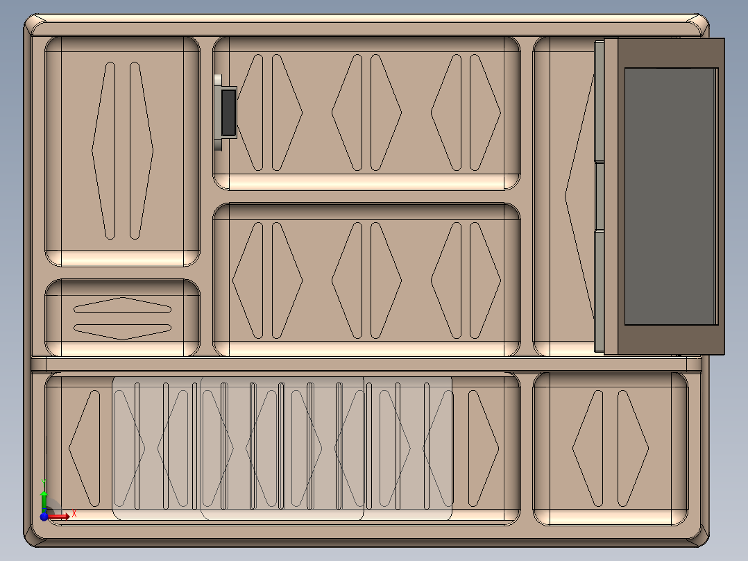 浴室储物柜设计模型前视图
