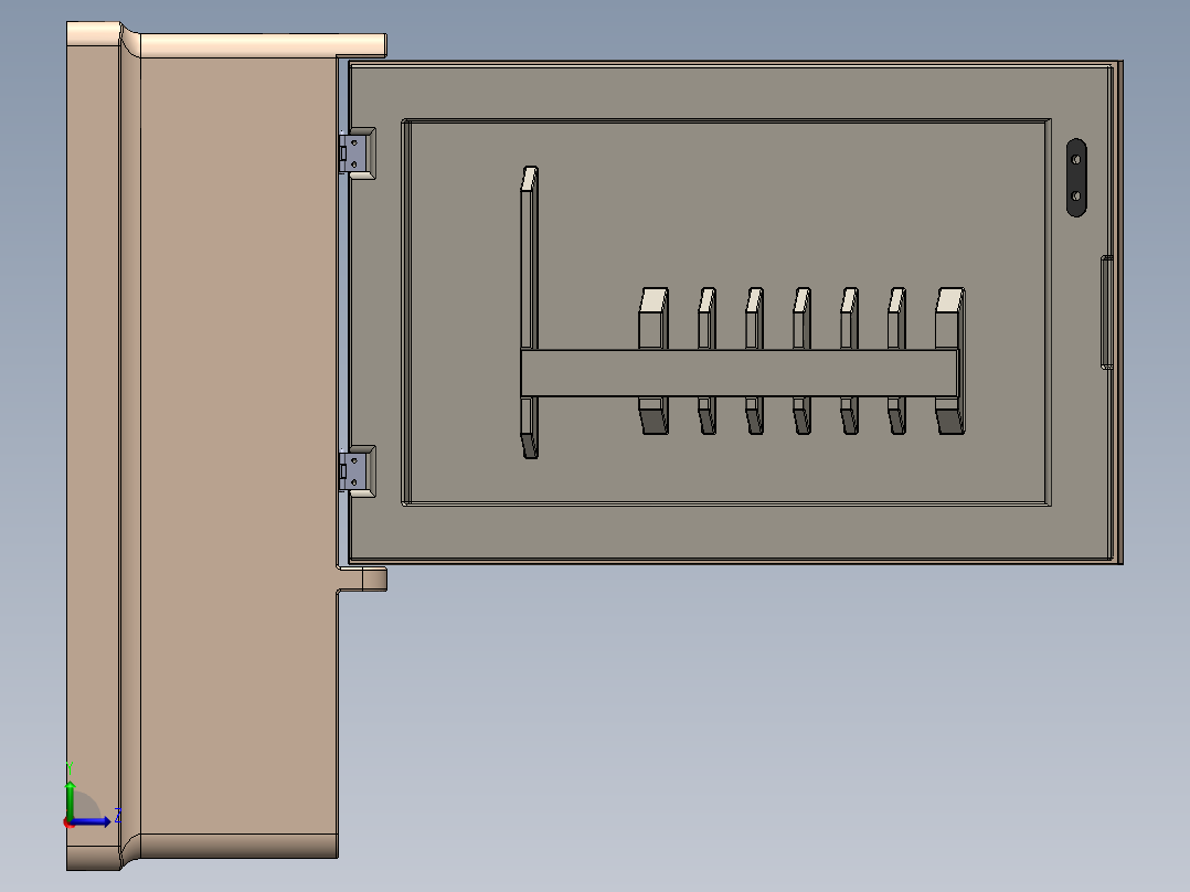 浴室储物柜设计模型左视图