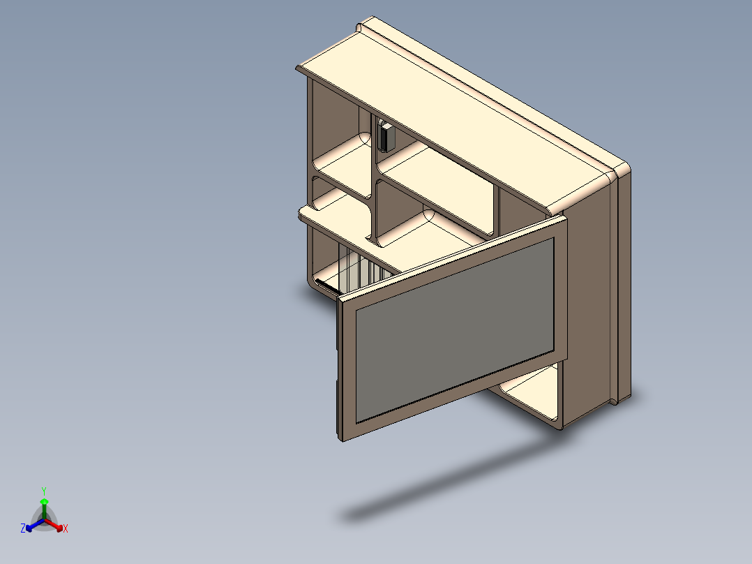浴室储物柜设计模型正等轴测图