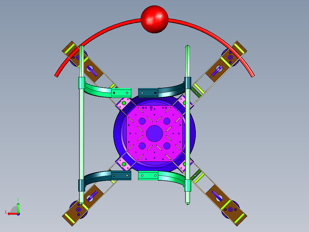 泰世4轴无线飞行器330X后视图
