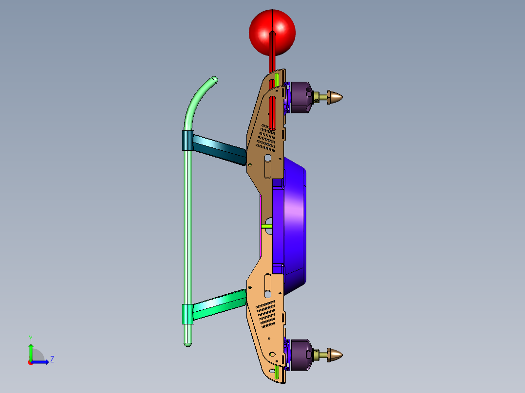 泰世4轴无线飞行器330X左视图