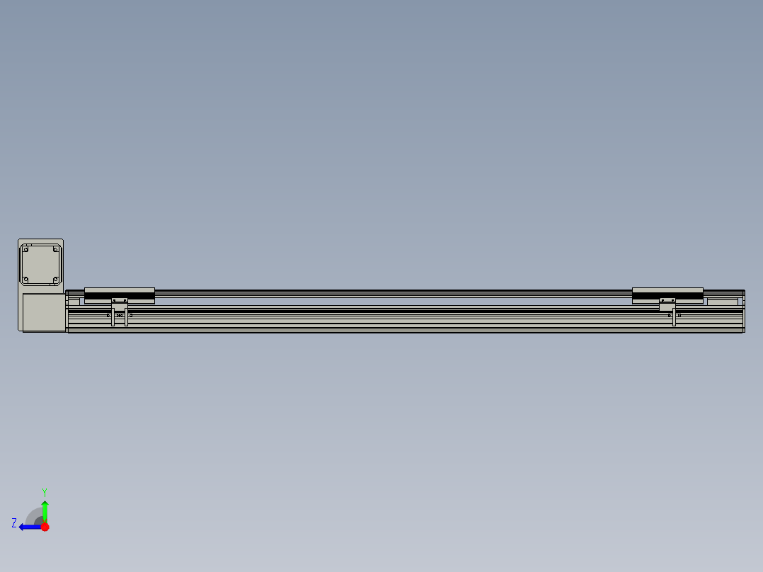 直线模组LHB17-L40-S1150-LU设计图纸右视图