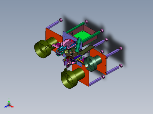 内杆内筒外斗自动组合机正等轴测缩略图