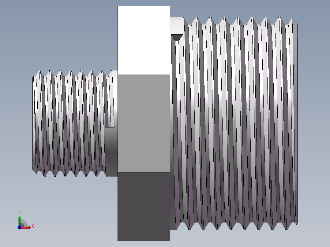 对丝-六角异径 DN25-DN10前视图