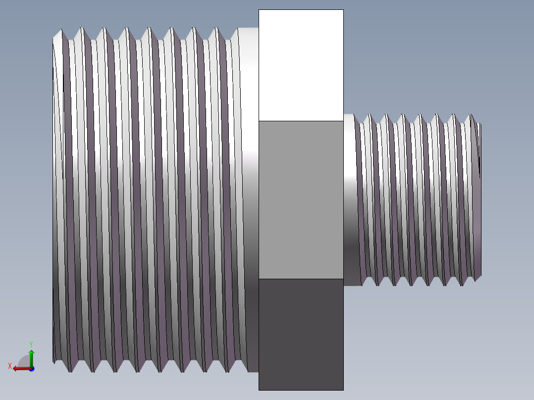 对丝-六角异径 DN25-DN10后视图