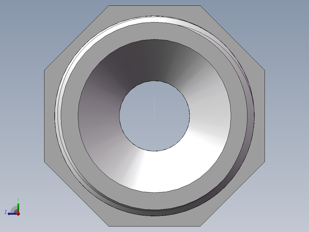 对丝-六角异径 DN25-DN10右视图