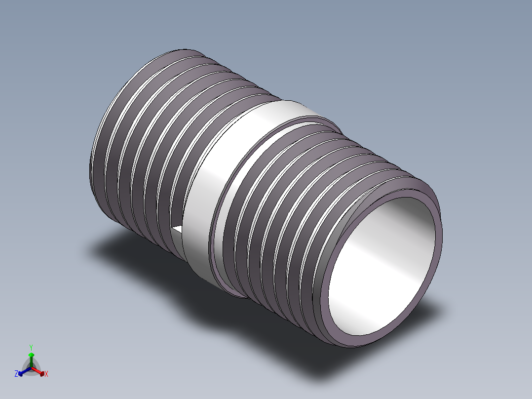 对丝-圆边等径 DN10正等轴测图