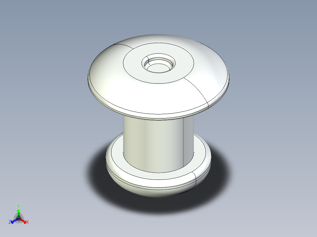 紧固件-STEP 0.2500 Rivet主视图