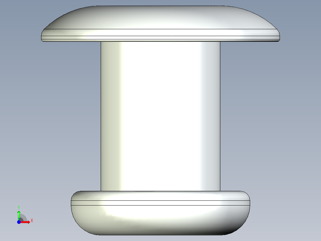 紧固件-STEP 0.2500 Rivet前视图