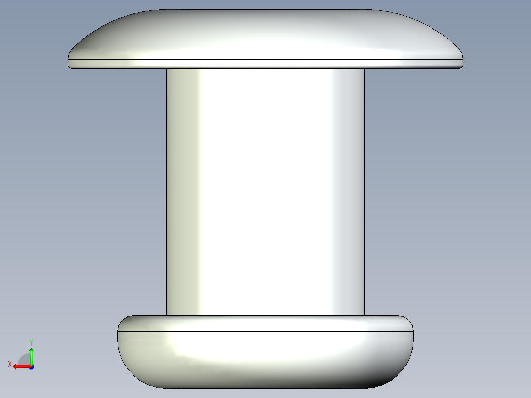紧固件-STEP 0.2500 Rivet后视图