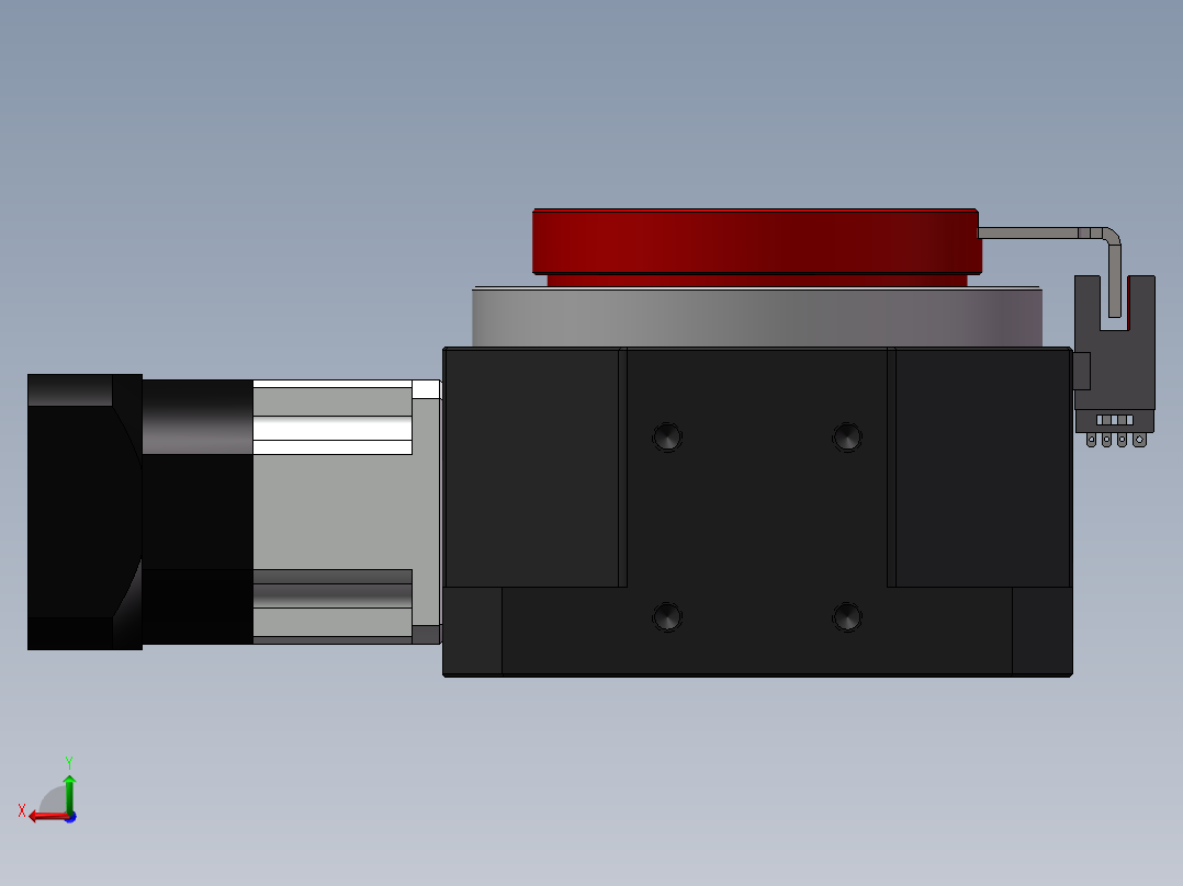 伺服旋转平台后视图