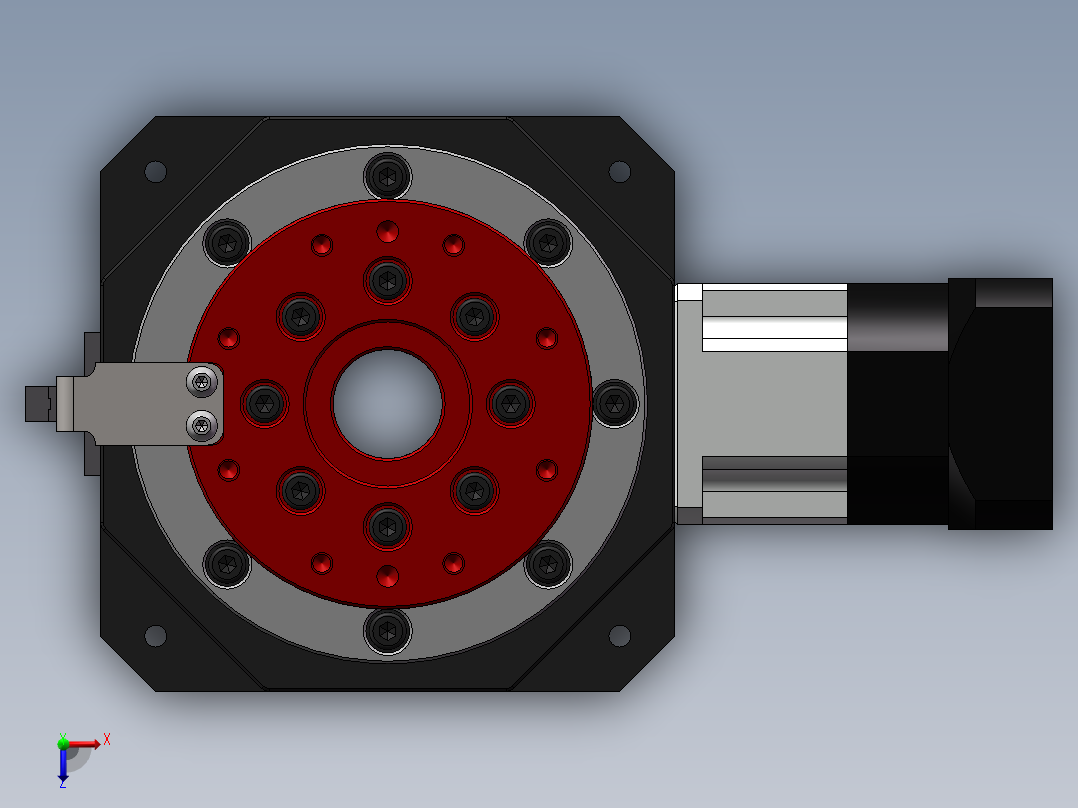 伺服旋转平台俯视图