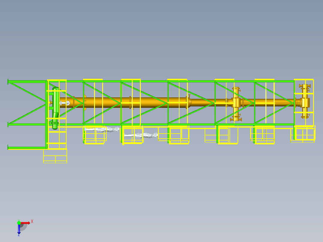 钢结构蒸馏塔俯视图
