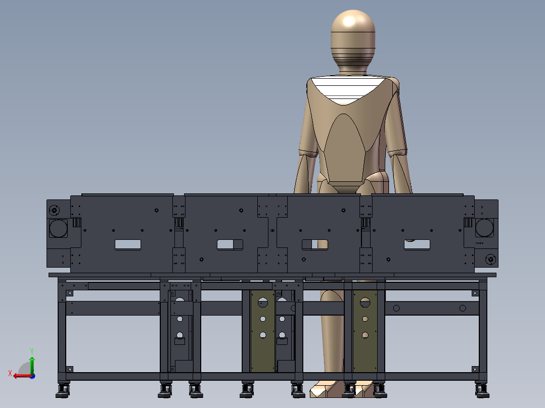 苹果电池产品传送机后视图