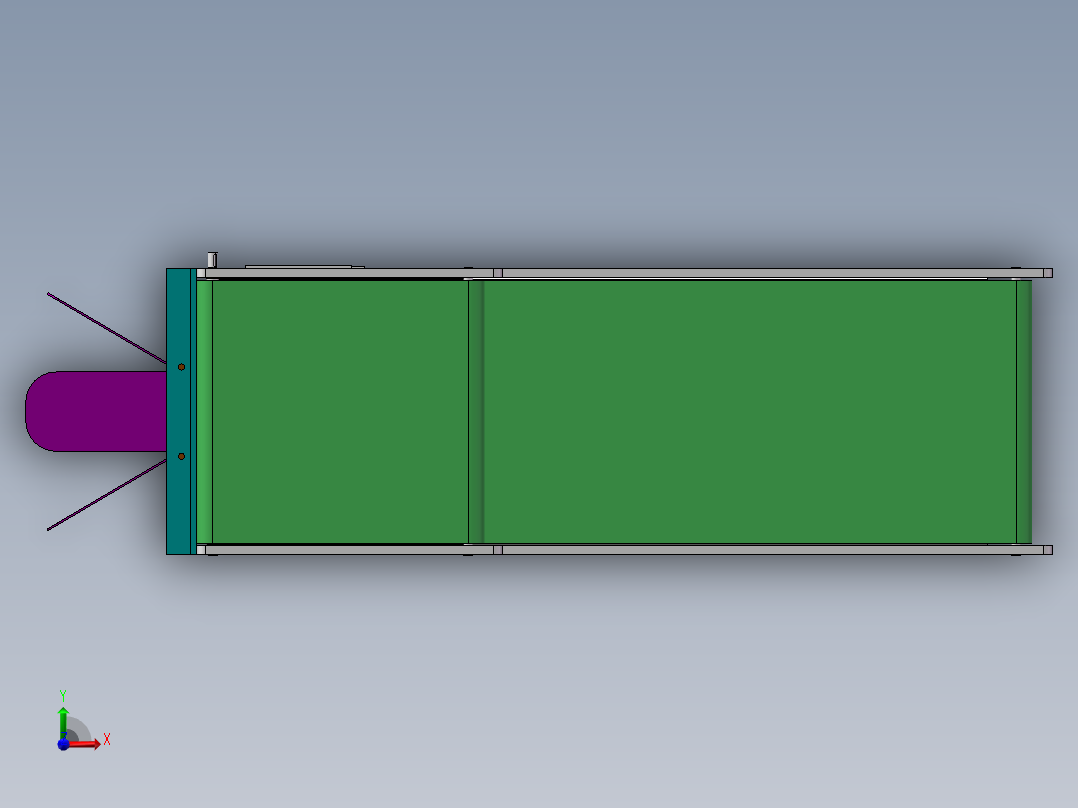 水平螺旋设备前视图