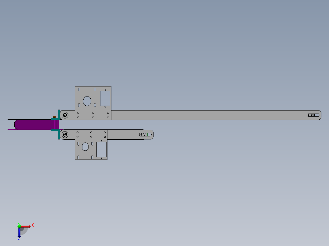 水平螺旋设备俯视图