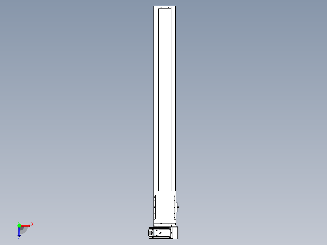 同步带全封闭直线模组TPA-HCB-120D-90-L950-RU-C-P40-N3俯视图