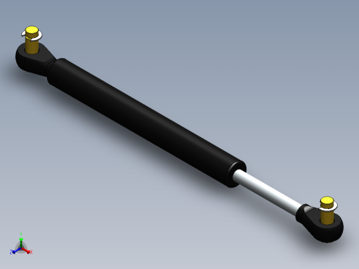 气弹簧（简单）正等轴测缩略图