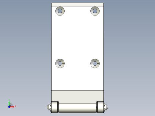 鋅合金鉸鏈MCH(A)-3D多系列多零件图纸模型前视缩略图
