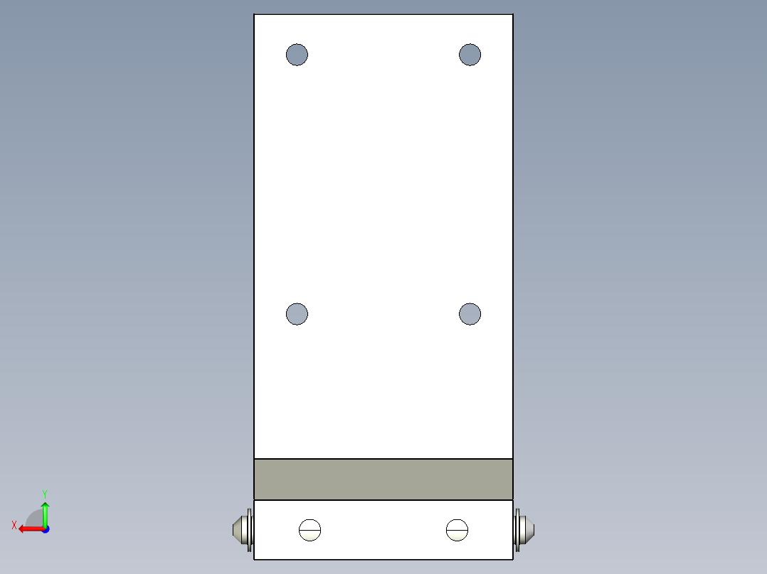 鋅合金鉸鏈MCH(A)-3D多系列多零件图纸模型后视图