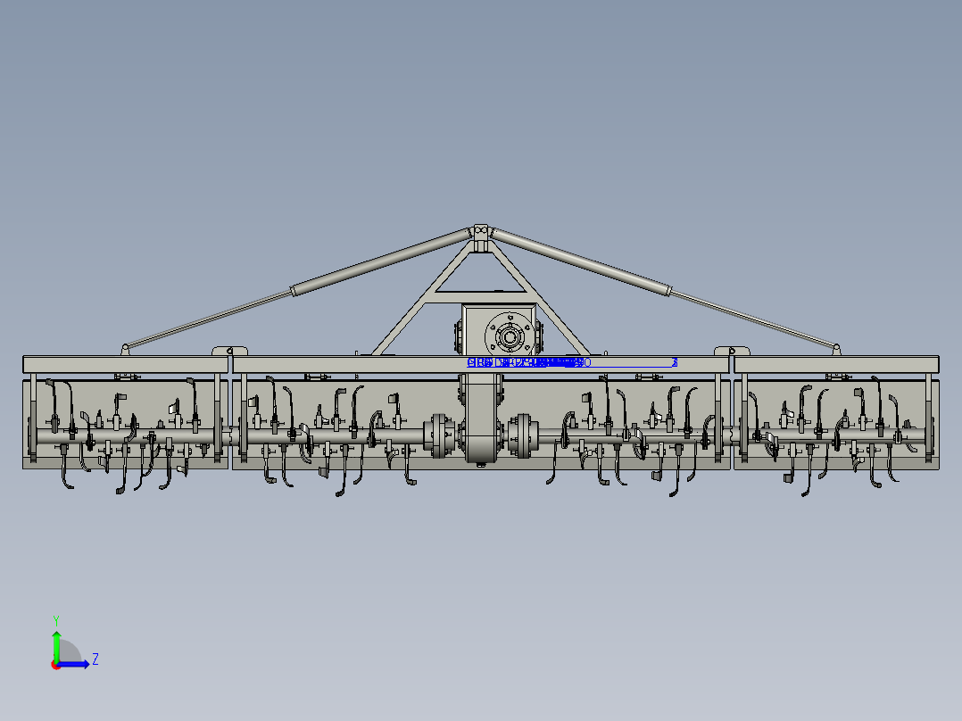 履带旋耕拖拉机左视图