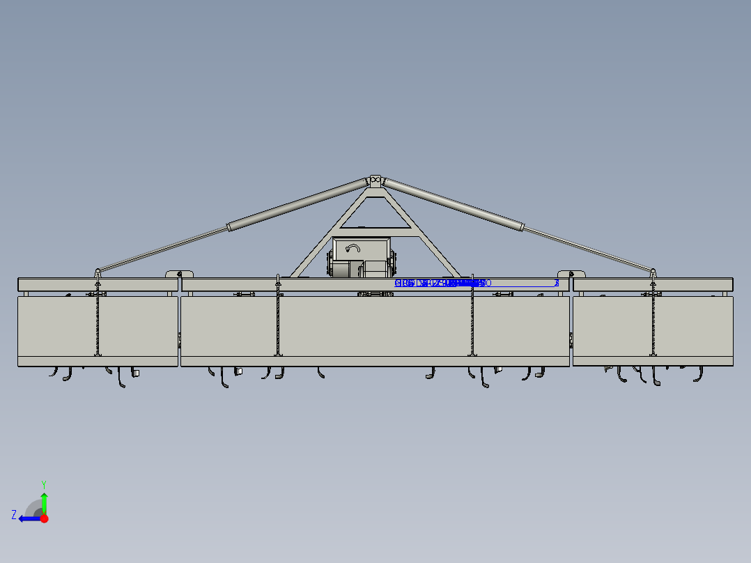 履带旋耕拖拉机右视图