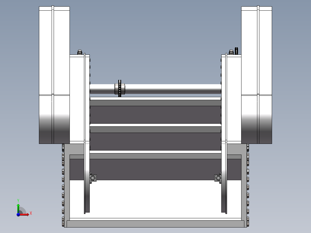 超市倾斜式自动人行道前视图