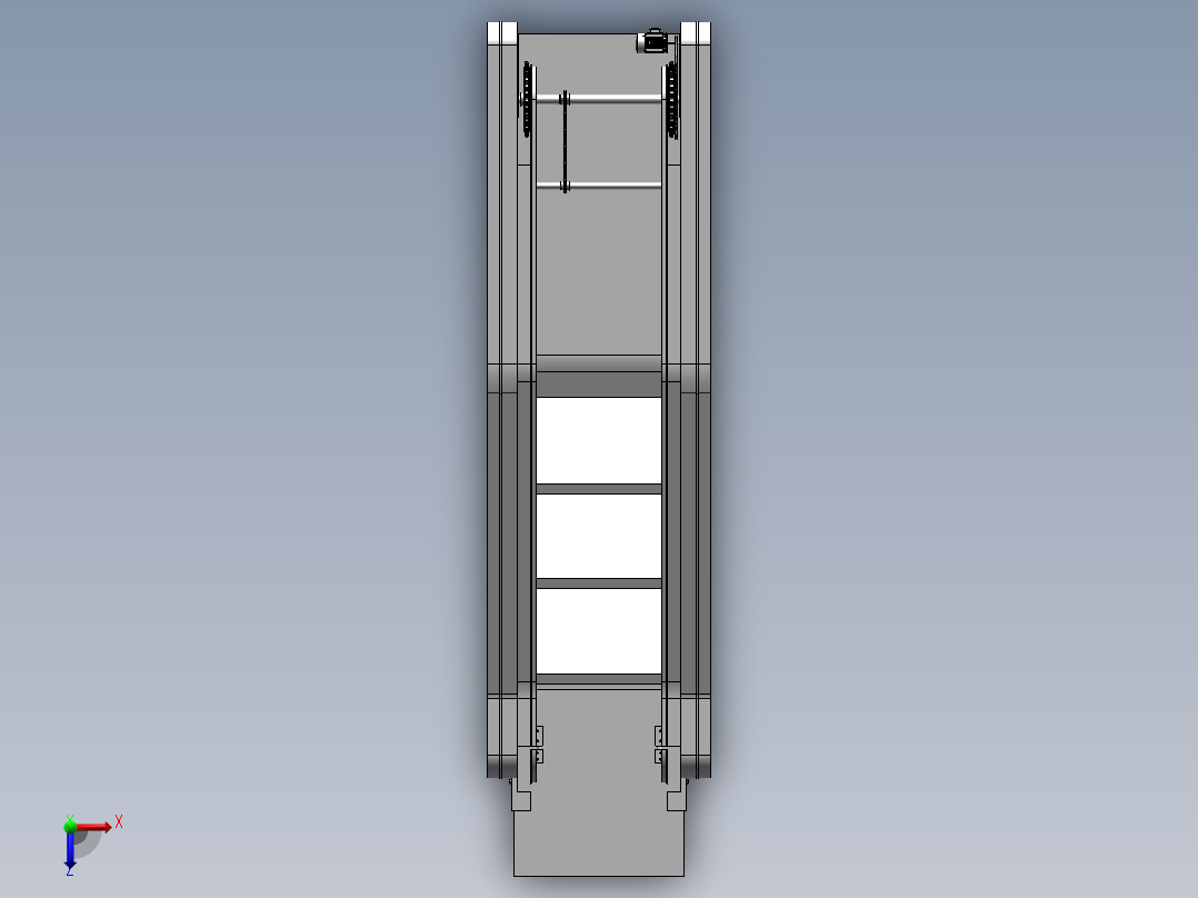 超市倾斜式自动人行道俯视图