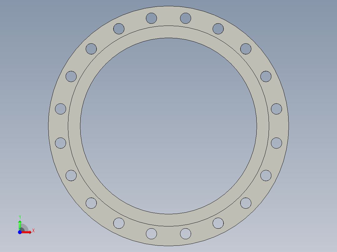 滑套法兰前视图