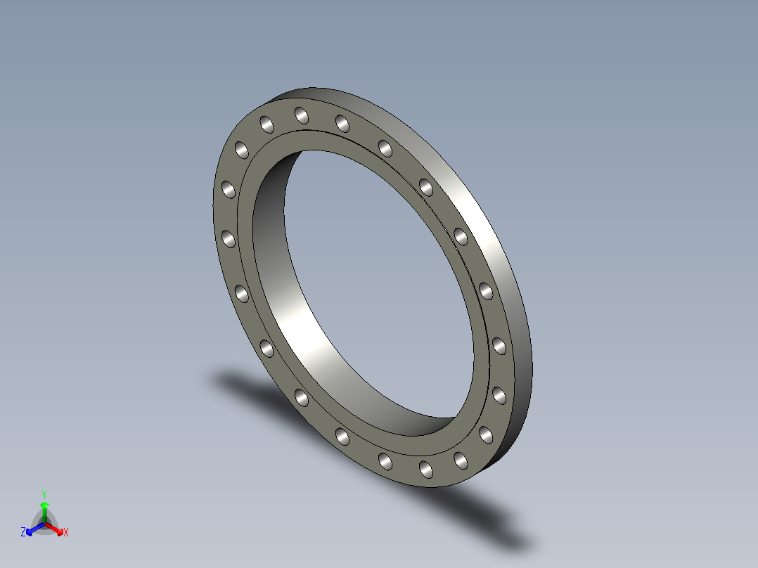 滑套法兰正等轴测图