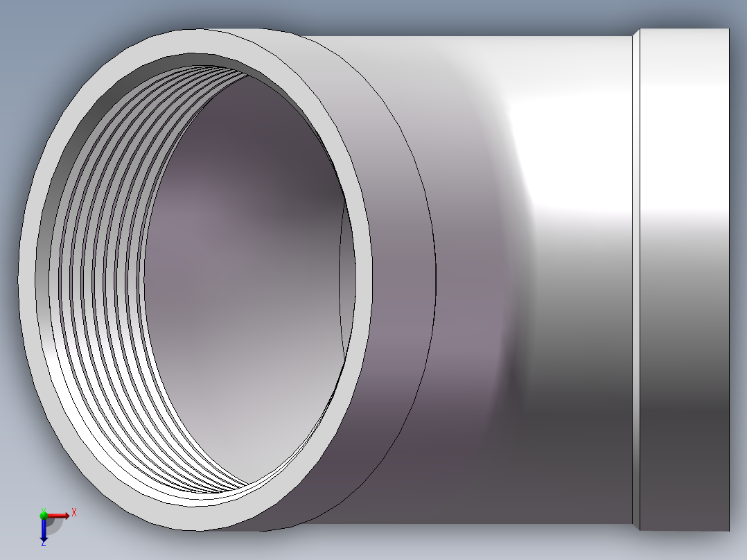 弯头-45°等径 DN50俯视图