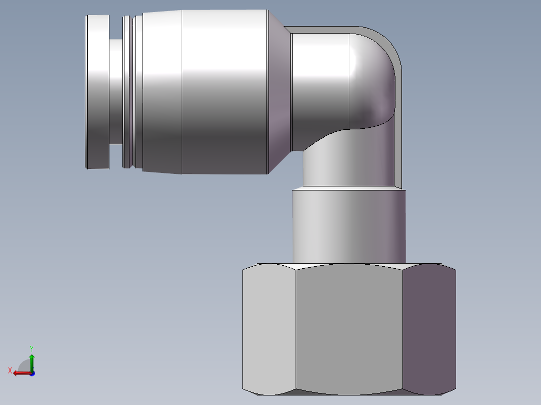 螺纹弯通APLF6-G01（1分6厘内螺纹）后视图