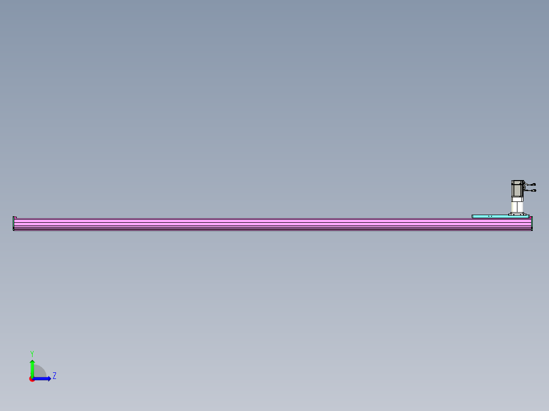 东锦齿条传动DH210G-L167-S3050-BU-减速机+P750W左视图