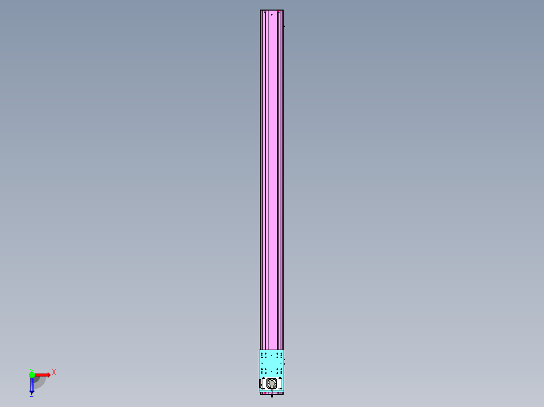 东锦齿条传动DH210G-L167-S3050-BU-减速机+P750W俯视图