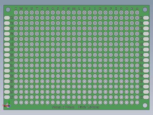 电容器 二极管 电阻器-50mm x 70mm Proto PCB后视缩略图
