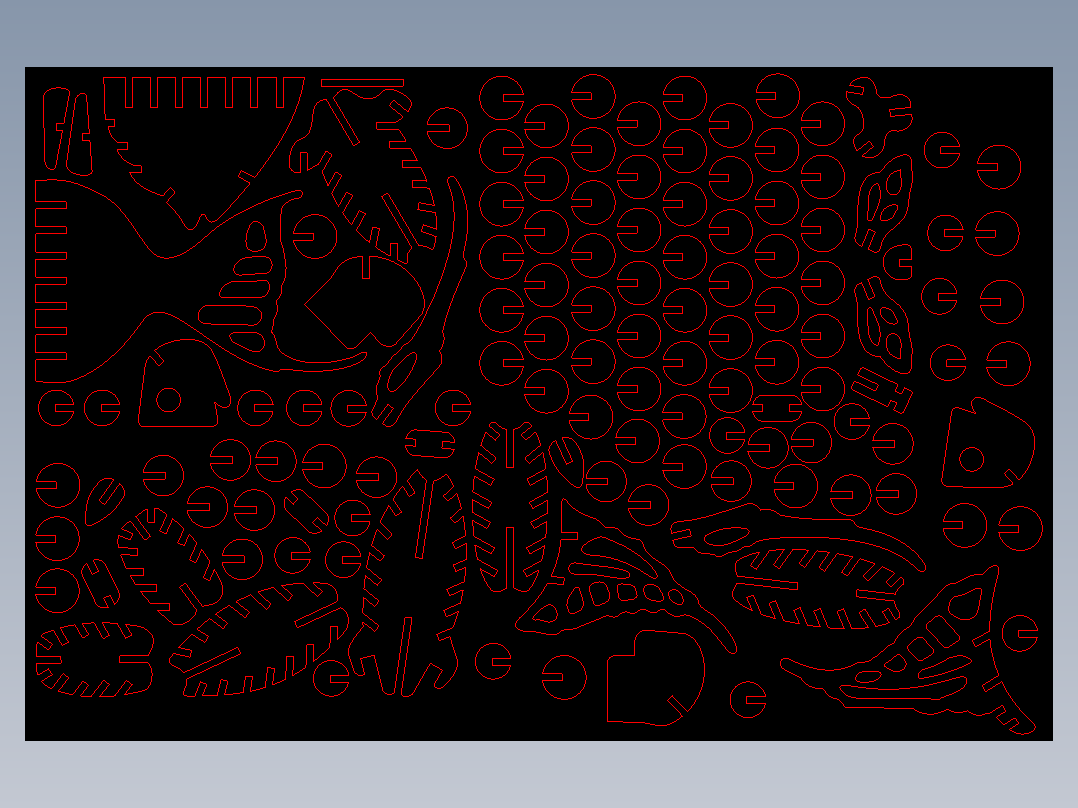 立体金鱼拼装模型图纸