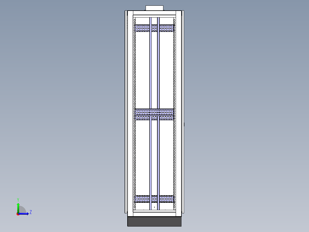 非九折型材 PLC控制柜左视图