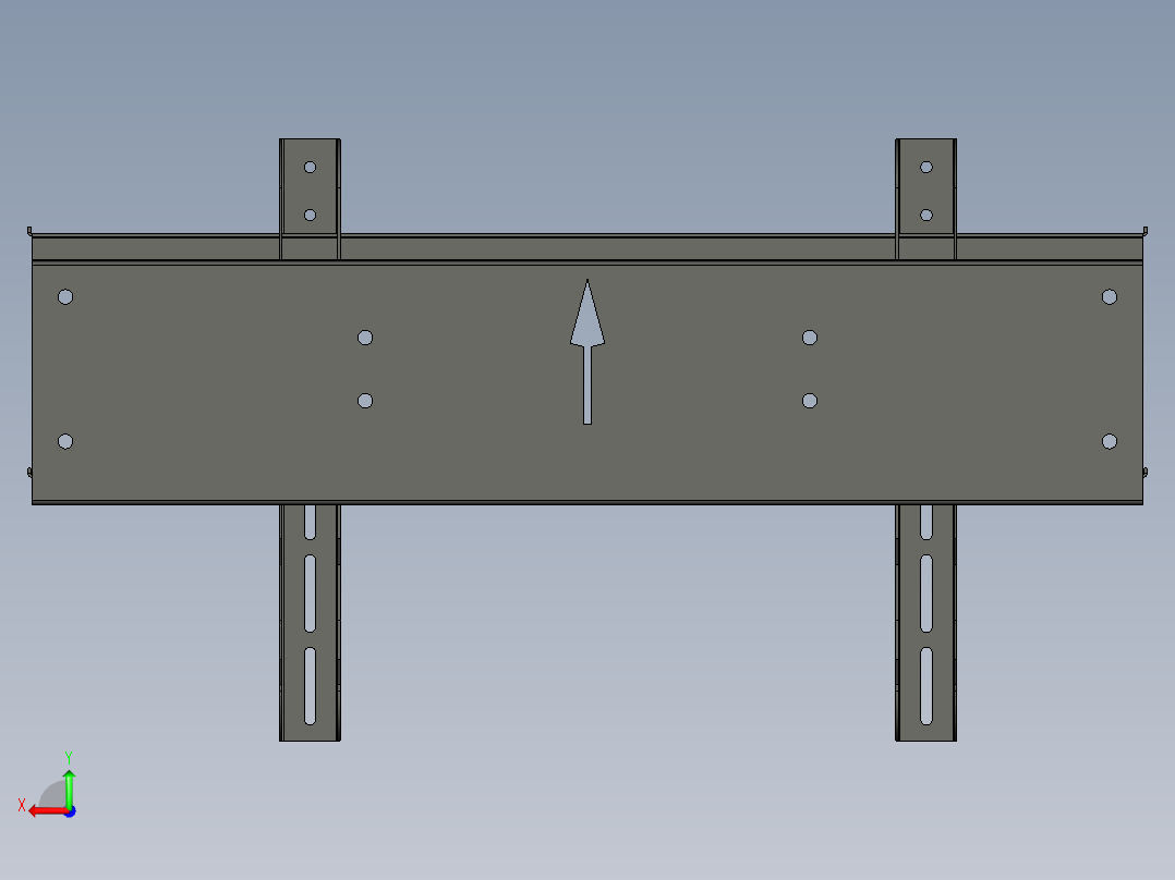 壁挂电视支架后视图