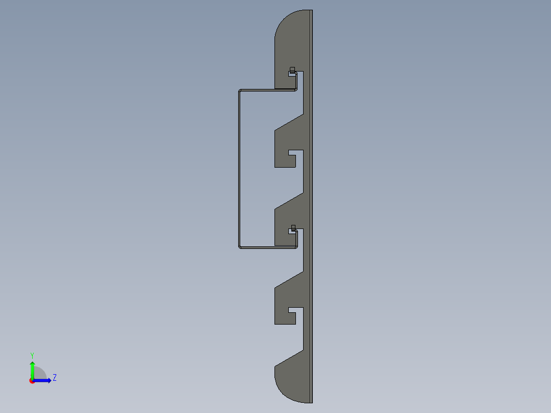 壁挂电视支架左视图