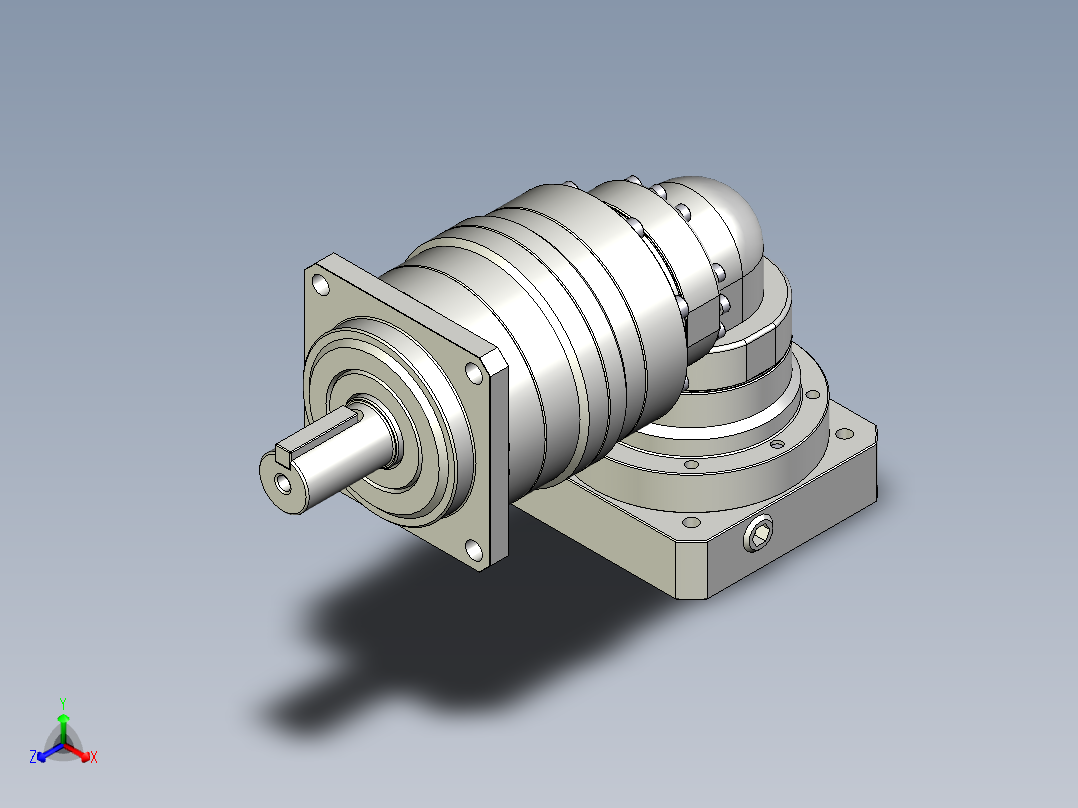 多摩川行星减速机TBR-060-L2-14BK14主视图