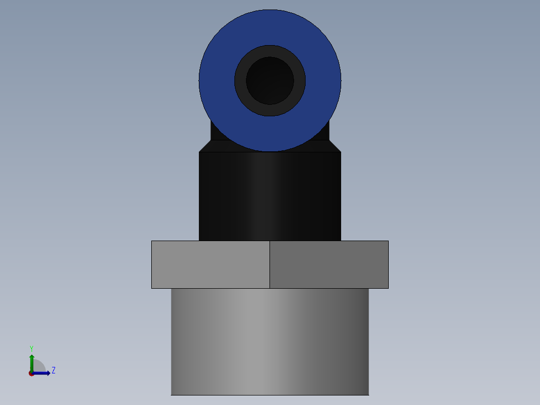 Ø6 x 3-8G COTOVELO 90° MACHO GIRAT. (C02470638)左视图