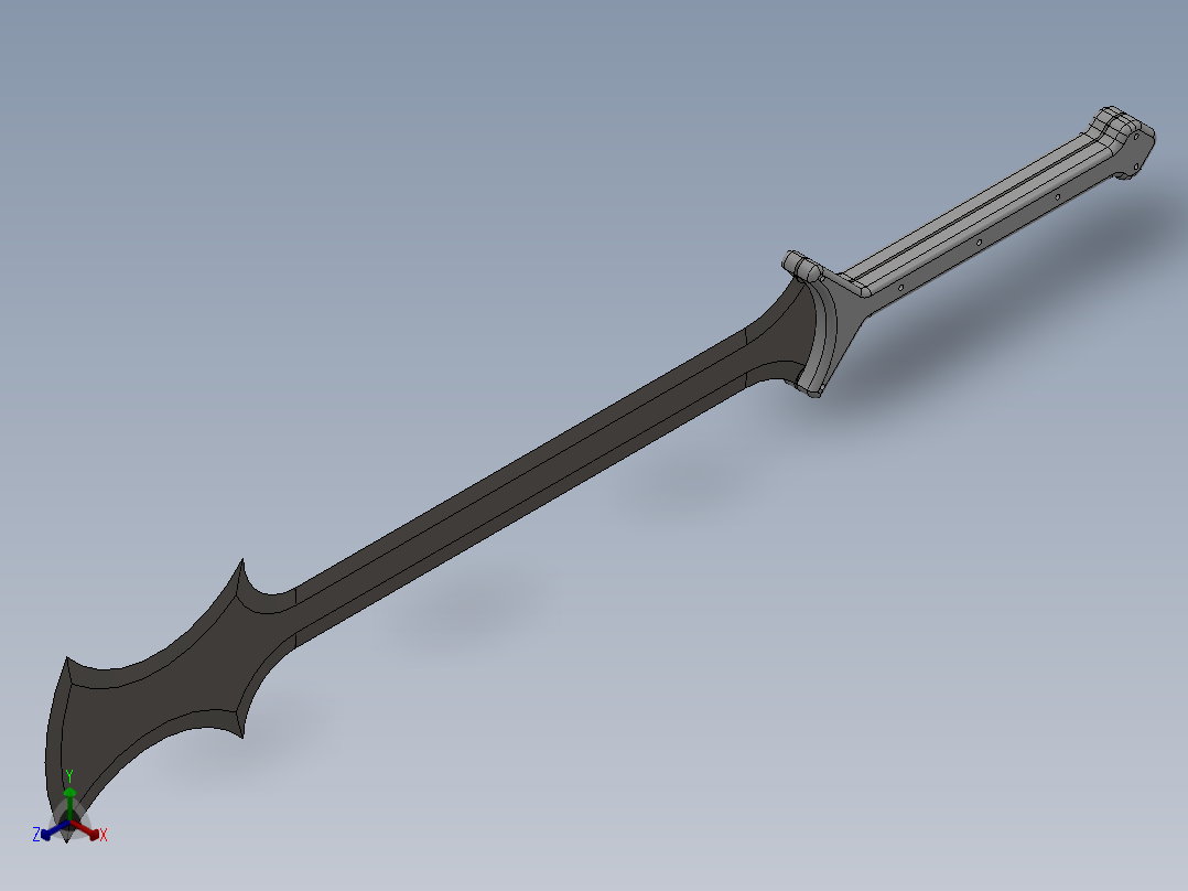 剑、宝剑(20)正等轴测图