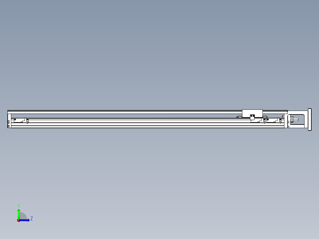 TPA-KNR-86E-1610C-L850A1-M-H75-N3线性模块铝制底座左视图
